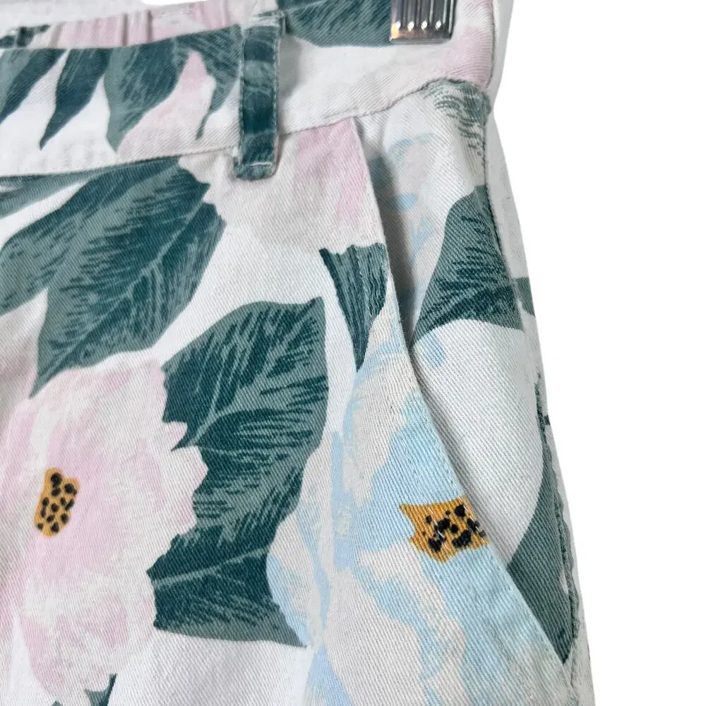 Billabong x The Salty Blonde Floral Shorts‎ Womens 30 High Rise Cuffed Tropical - Picture 5 of 14